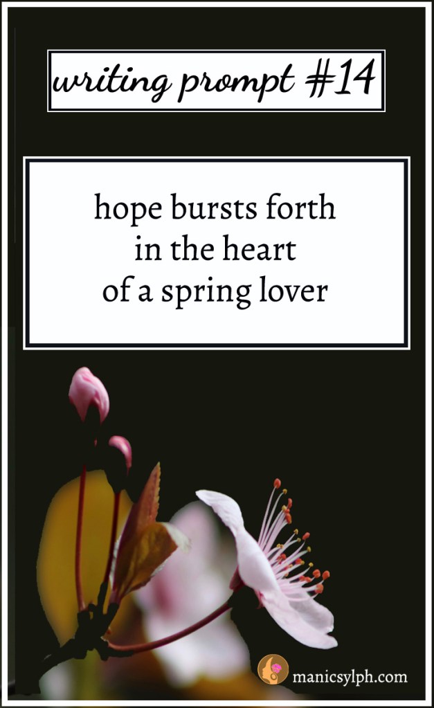 a flower blooming in the darkness with writing prompt written on it