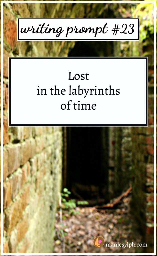 Old walls with a series of doors with writing prompt written on it