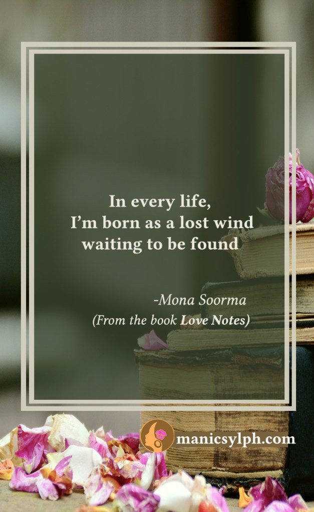 Lost- Quote from the book LOVE NOTES by Mona Soorma