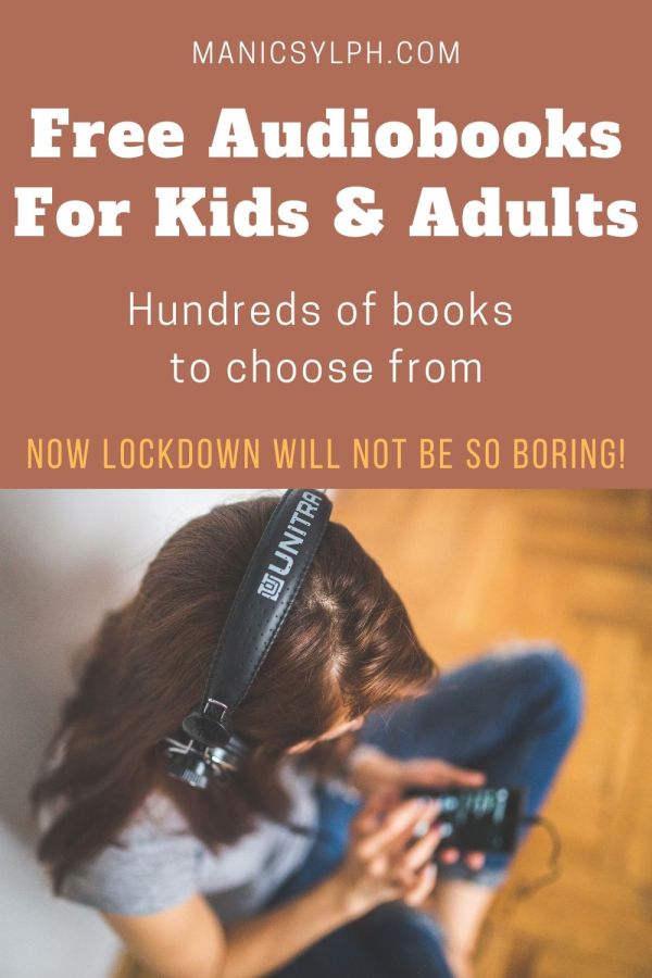 A girl listening to an audiobook