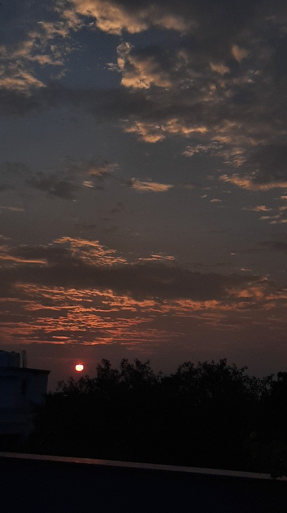 Sunset from a rooftop in India