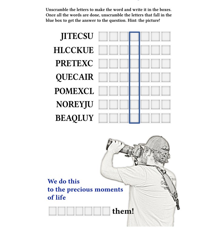 Puzzle: Unjumble the words