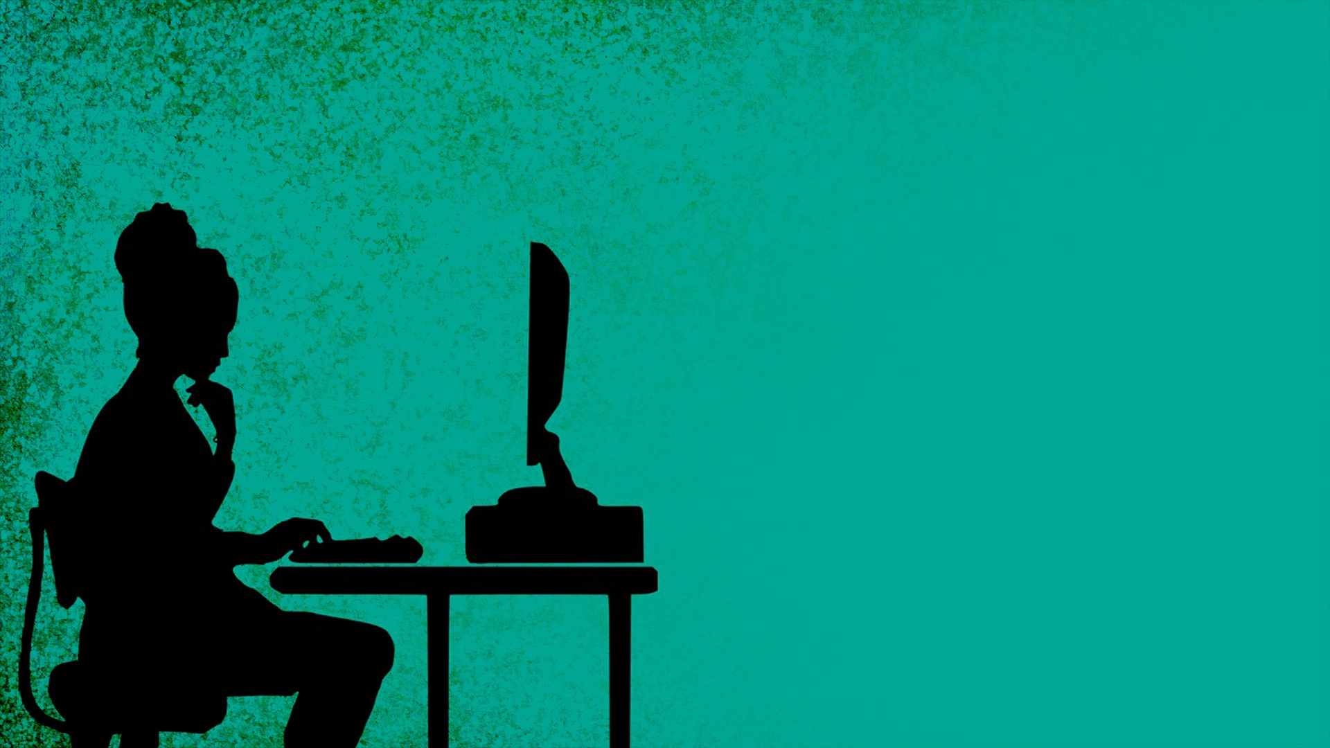 Woman using social media on her computer