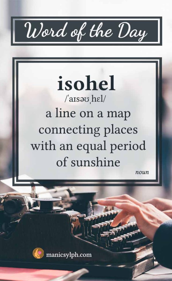 WORD OF THE DAY ~ Isohel