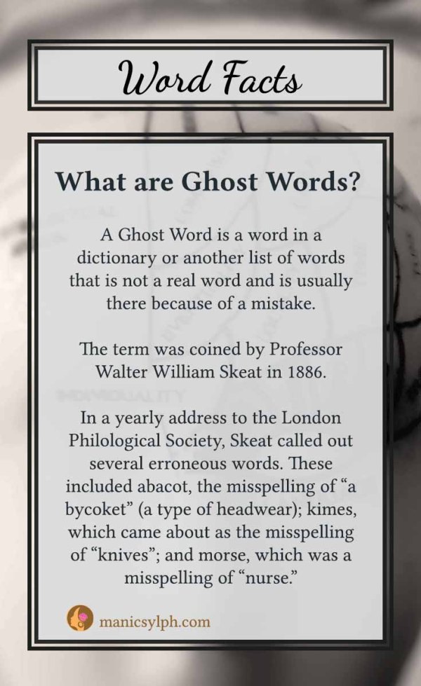 Word Facts: What are Ghost Words?