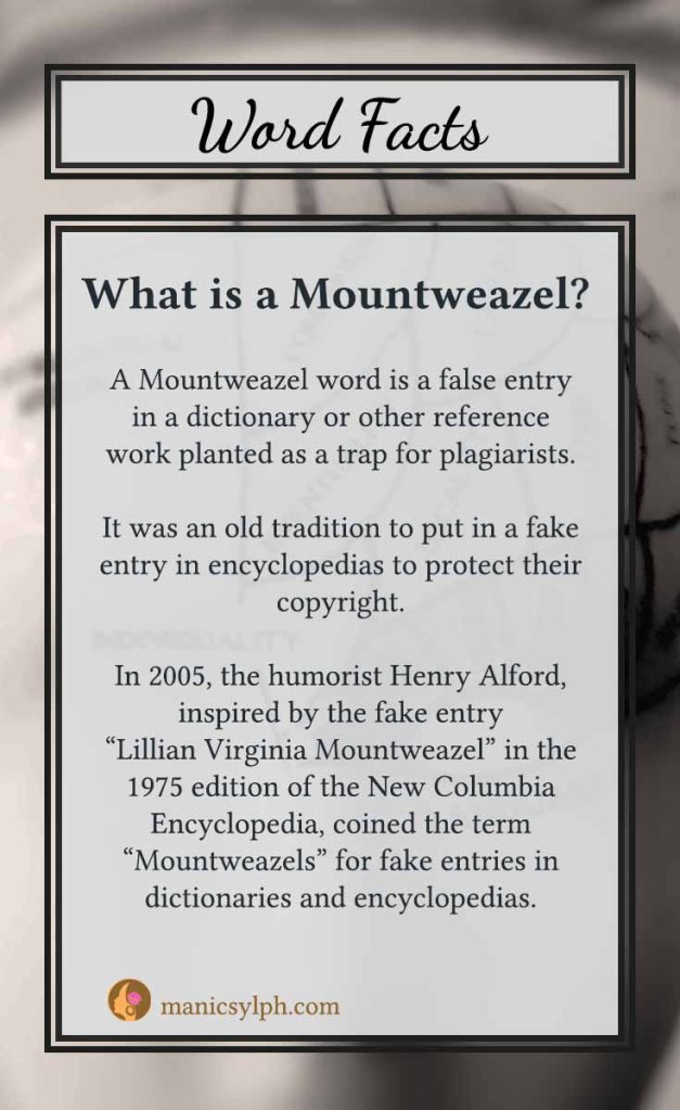 Word Facts- What is a Mountweazel word?