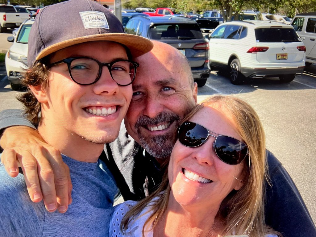 Evan Griffith with his family