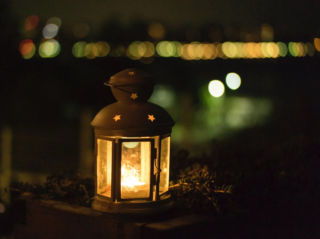 Light in the darkness of night