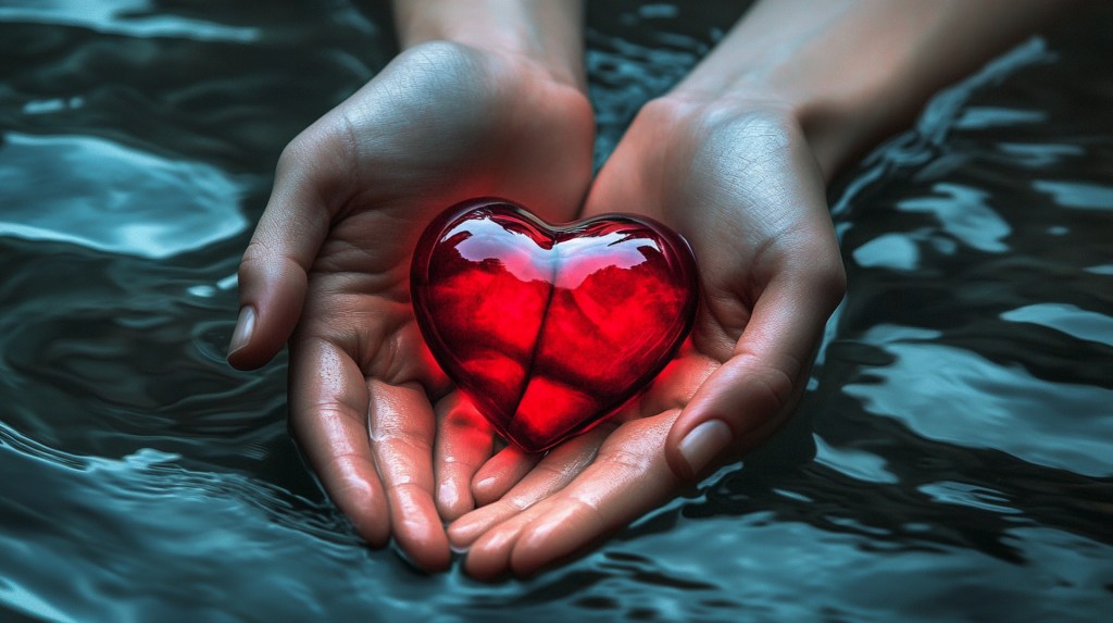 holding a heart in hands