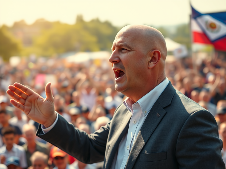 A politician addressing a gathering